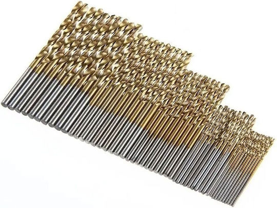 Set of 100 Drills HSS with Cylindrical Shank for Metal