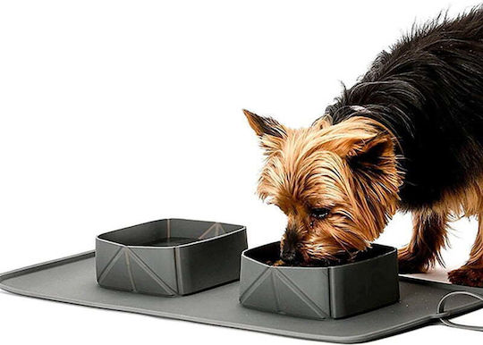 Pet Feeding Plastic Food Bowl for Dog & Cat 39x23.2x11.5cm