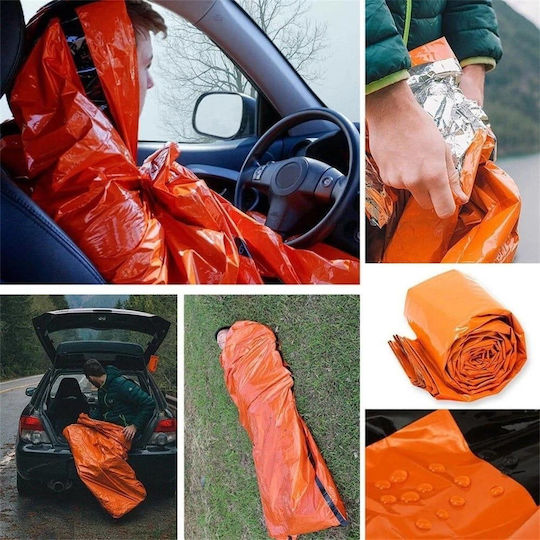 Sleeping Bag Μονό Πορτοκαλί