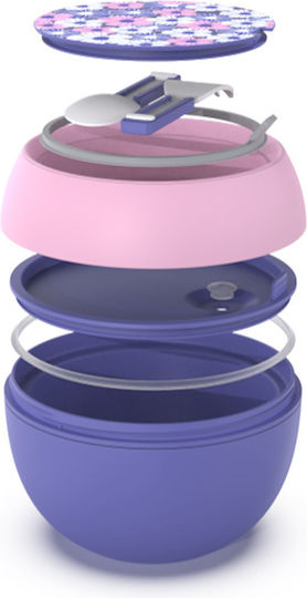 Nava Nava Kunststoff Mittagsbox Mit Fächern Lila 800ml