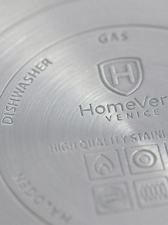 HomeVero Σετ Μαγειρικά Σκεύη από Ανοξείδωτο Ατσάλι Ασημί με Αντικολλητική Επίστρωση 10τμχ