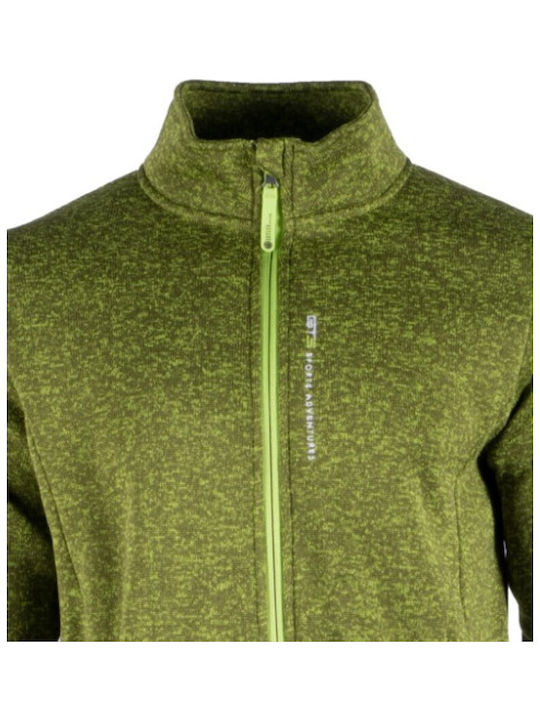 GTS Moda Italia Men's Knitted Cardigan with Zipper Olive