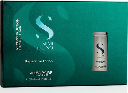 Alfaparf Milano Semi Di Lino Reconstruction SOS Emergency Oil Hair Ampoules Reconstruction 6x13ml 8022297152448