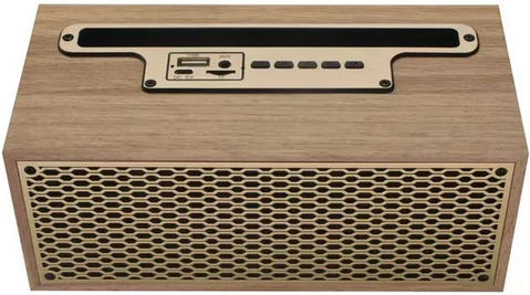 KM-7 Bluetooth Speaker 10W with Radio and Battery Life up to 3 hours Light Brown