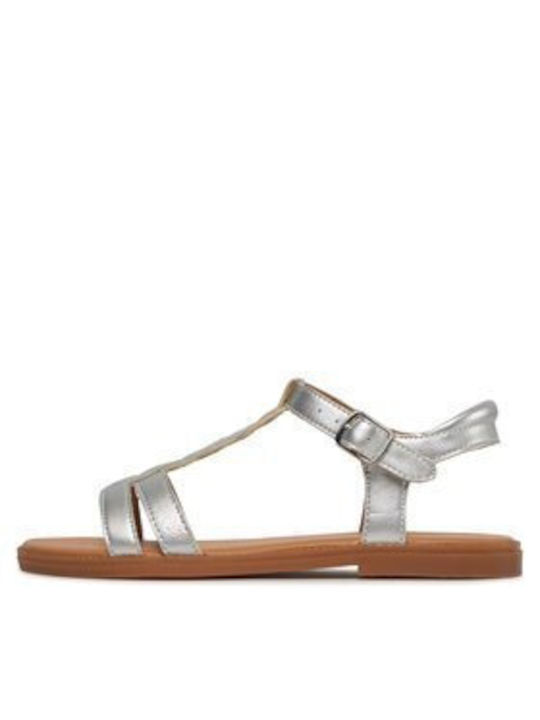 Geox Παιδικά Πέδιλα J Sandal Karly Ασημί