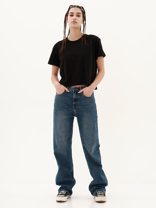 Women's Athletic Crop T-shirt Black
