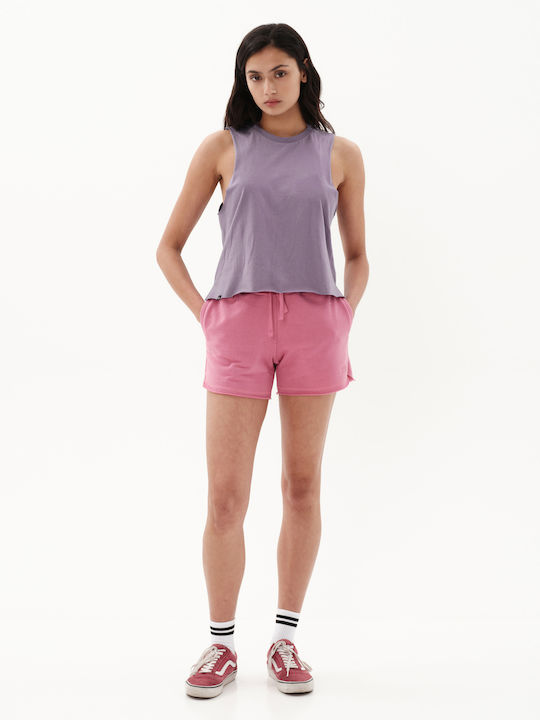 Women's Athletic Crop Top Sleeveless Lilacc