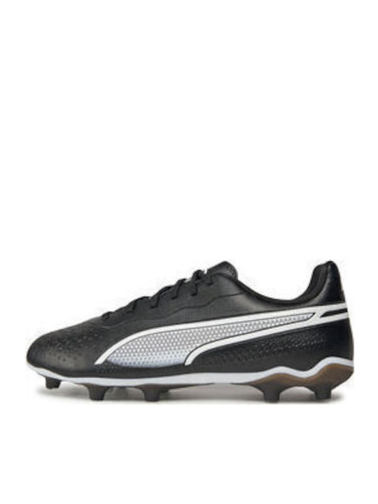 King Match Fg/Ag FG/AG Kids Soccer Cleats & Shoes with Molded Outsole Black
