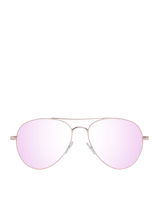 Skechers Women's Sunglasses with Silver Metal Frame and Pink Lens SE6096 73U