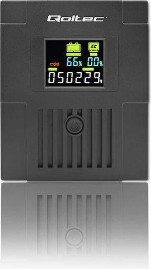Qoltec 53771 UPS Line-Interactive 2000VA 1200W με 2 IEC Πρίζες