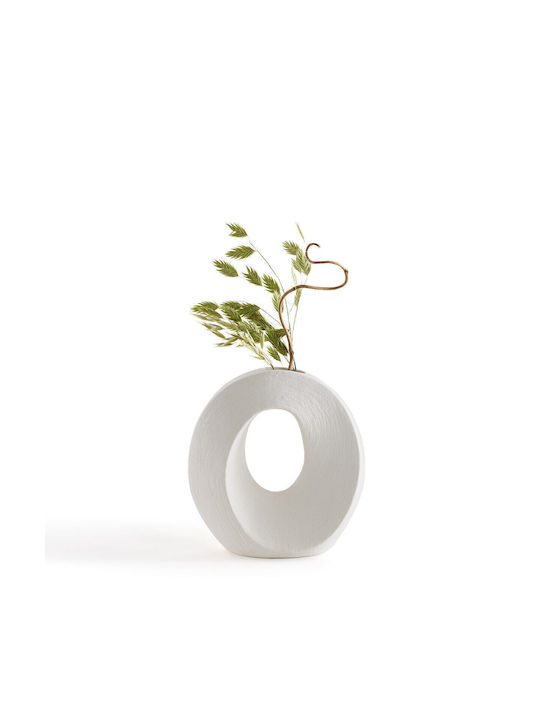 La Redoute Interieurs Διακοσμητικό Βάζο Keramik Weiß 16x16cm 1Stück