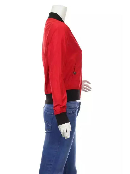 Bombers Orginal Women's Short Bomber Jacket for Winter Red
