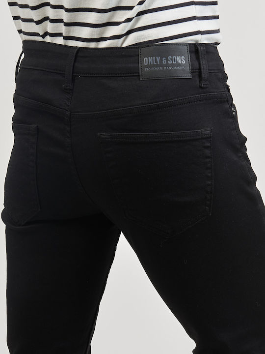 Onsloom Herren Jeanshose Elastisches Skinny Fit Schwarz