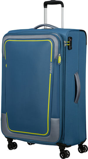 American Tourister Pulsonic Valiză de Călătorie Mare Coronnet Blue cu 4 roți Înălțime 81cm