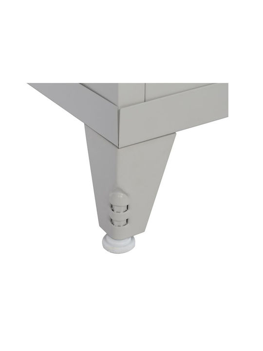 Doppelflügeliger Metallischer Gaalvanisierte Außenschrank mit Verriegelungsfunktion mit 4 Regalen 90x45x181cm