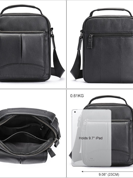 Leather Men's Bag Shoulder / Crossbody Black