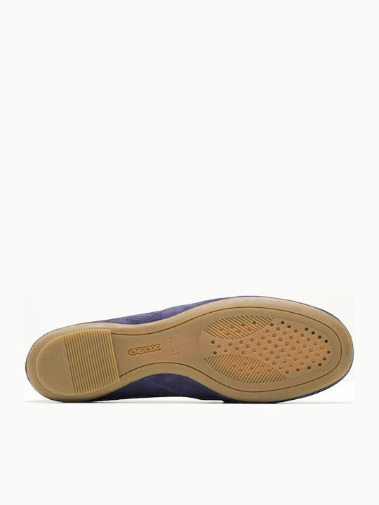 Palmaria Leder Damen Mokassins in Blau Farbe
