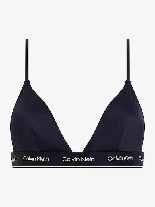 Triangle Bikini Top with Adjustable Straps Black