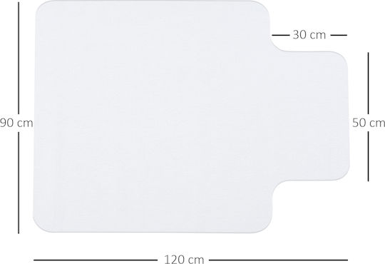 HomCom Προστατευτικό Δαπέδου Γραφείου 120x90cm A2-0024