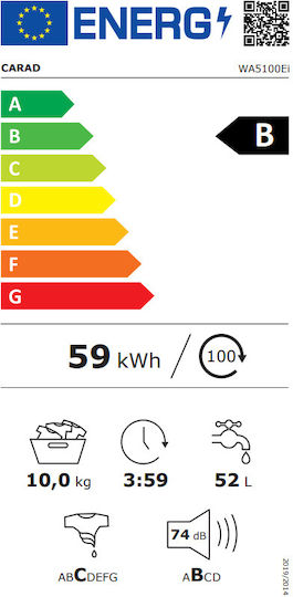 Carad Пералня 10кг с Парна Технология 1200 Оборота WA5100EI