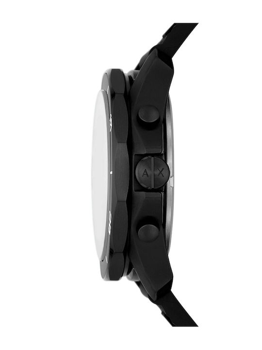 Armani Exchange Мъжки Часовник 44мм Хронограф На батерия с Черен каучук каишка