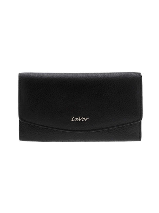 Lavor Large Leather Women's Wallet with RFID Black