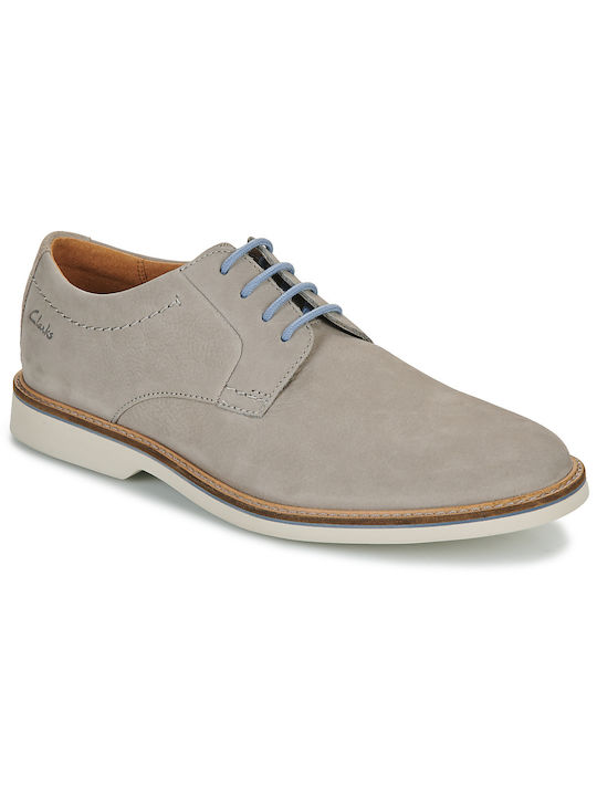 Clarks Lace Men's Leather Oxfords Gray