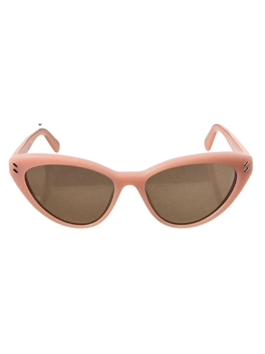 Stella McCartney Women's Sunglasses with Pink Plastic Frame and Brown Lens SC40033I 57E