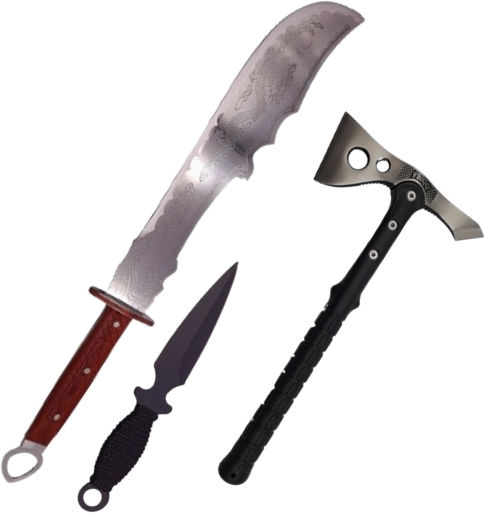 Topor de supraviețuire Set Topor 38 Cm și Sabie de Vânătoare 75 Cm