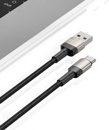 Tech-Protect Ultraboost Evo Titanium USB 2.0 Cable USB-C male - USB-A 100W PD Μαύρο 1m