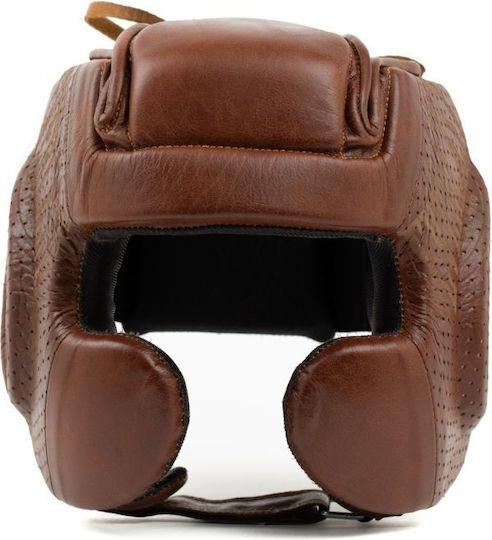 Everlast 1910 Κάσκα Πυγμαχίας Ενηλίκων Aνοιχτού Τύπου Δερμάτινη Καφέ
