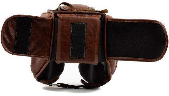 Everlast 1910 Κάσκα Πυγμαχίας Ενηλίκων Aνοιχτού Τύπου Δερμάτινη Καφέ