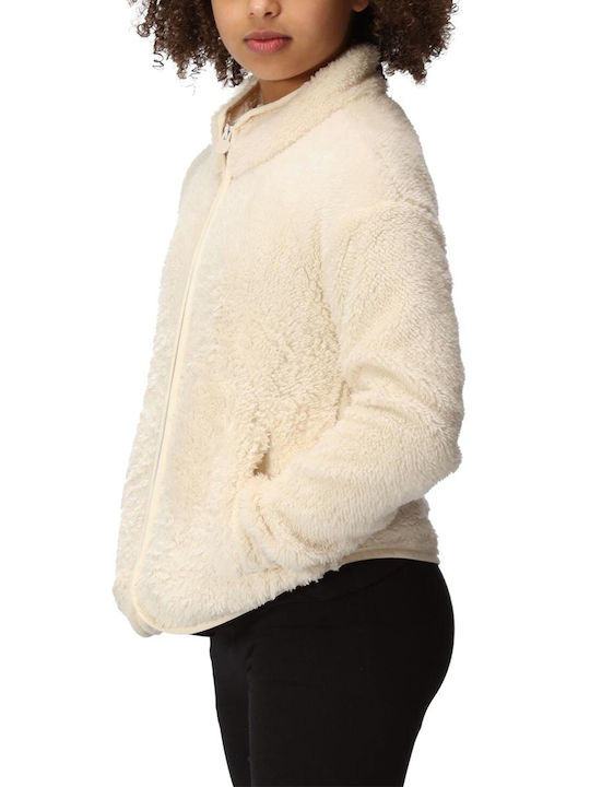 Kinderstrickjacke Fleece Ecru