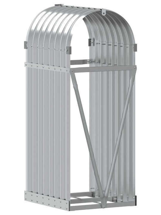 vidaXL Inox Ράφι Αποθήκευσης Ξύλων 40x45x100cm Ασημί