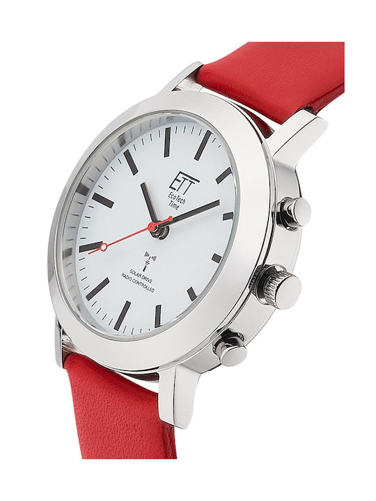 ETT Watch with Red Leather Strap