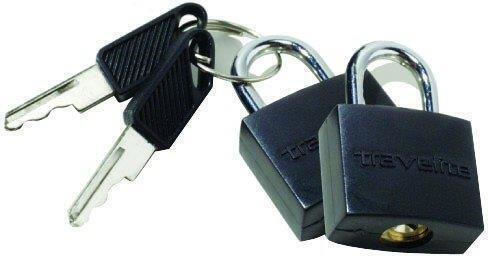 Travelite Padlock Brass with Key Black 1pcs