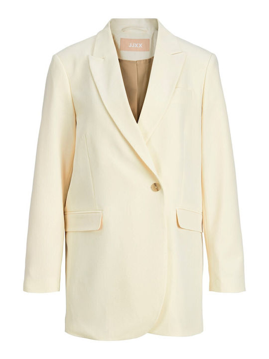 Jack & Jones Mary Blazer Γυναικείο Σακάκι Ιβουάρ