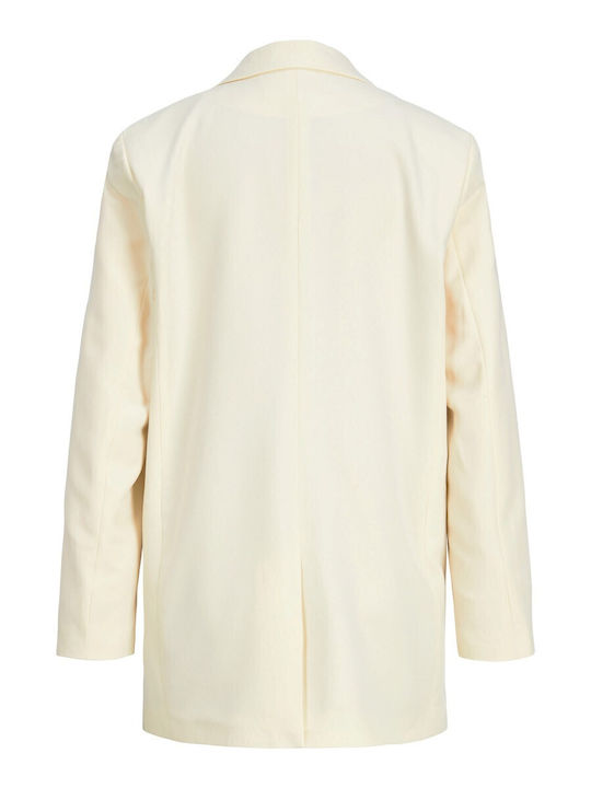 Jack & Jones Mary Blazer Γυναικείο Σακάκι Ιβουάρ