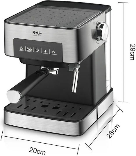 Raf R.136 Μηχανή Espresso 850W Πίεσης 15bar Μπλε