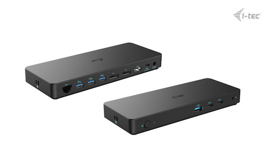 i-tec Gen 2 Pro Thunderbolt 4 Stație de andocare cu HDMI/DisplayPort 4K PD Ethernet și conexiune 3 monitoare Negru