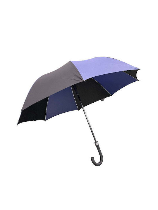 Automatic Umbrella with Walking Stick Gray