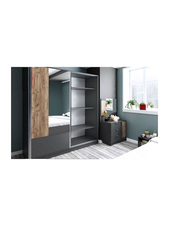 Σετ Κρεβατοκάμαρας Brooklyn Γραφίτης 160x200εκ. 6τμχ
