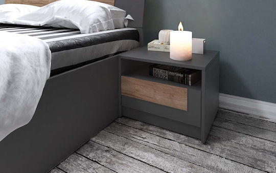 Schlafzimmer Set Brooklyn Graphite 160x200cm 6Stück