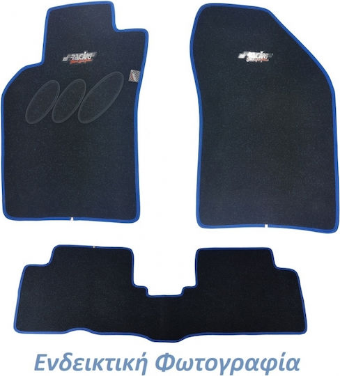 Set of Front and Rear Mats 5pcs for Fiat Punto 1999 Blue