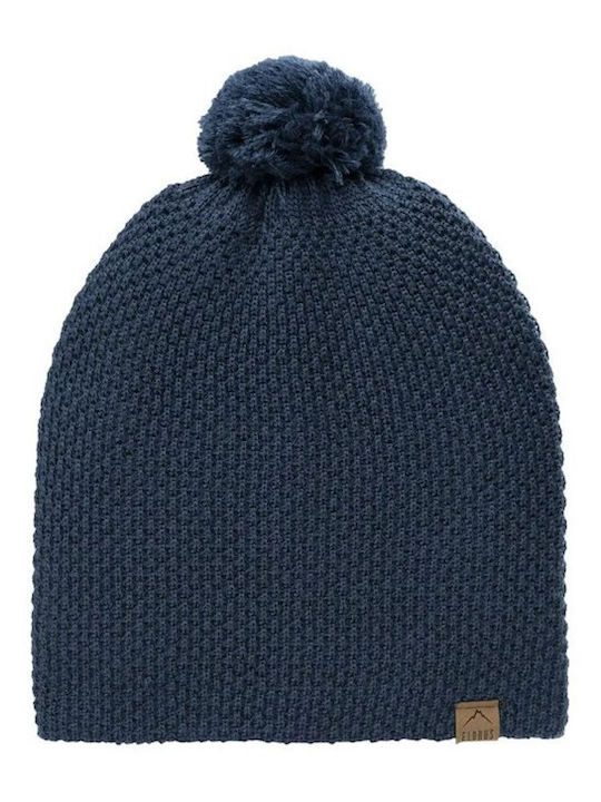 Elbrus Pom Pom Beanie Beanie Knitted in Navy Blue color