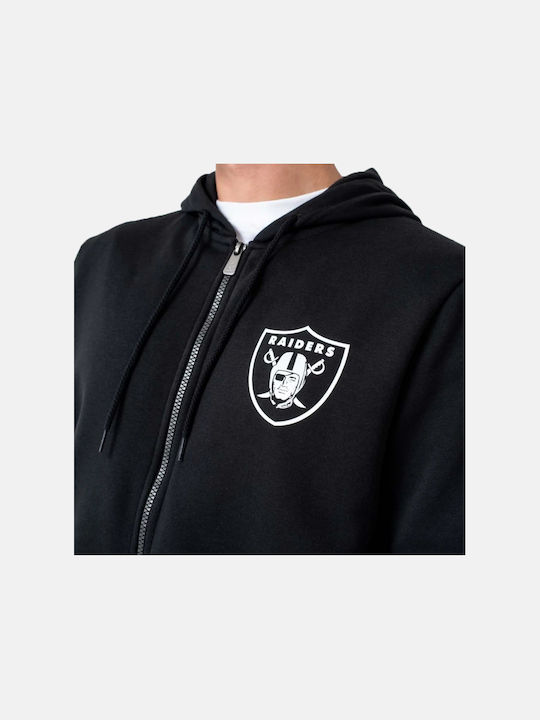 New Era Oakland Raiders Ζακέτα Μαύρη με Κουκούλα