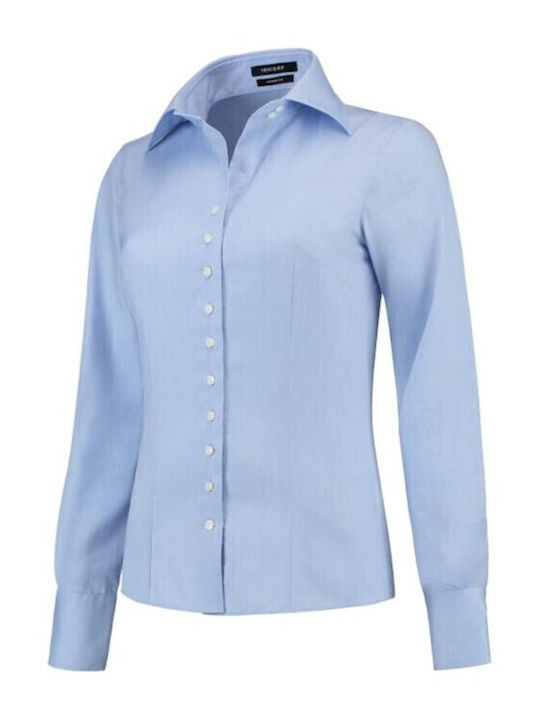 Langärmelig Damen Hemd Blue