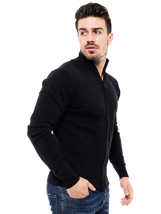 Splendid Men's Knitted Cardigan Black