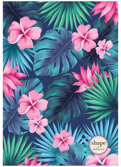 Shape Notebooks Spiral Caiet Cu dungi B5 Shape Tropical Multicolor 1buc