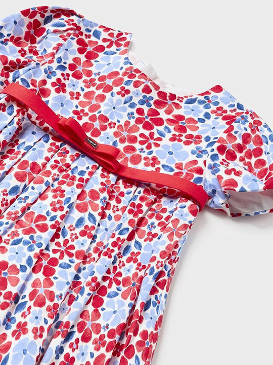 Children's Dress Short Sleeve Satin Red